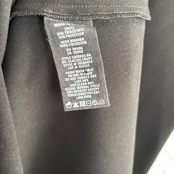 Theory Classic Crepe Shirred Dress S Black Academia Capsule Minimalist Sheath - Picture 7 of 9